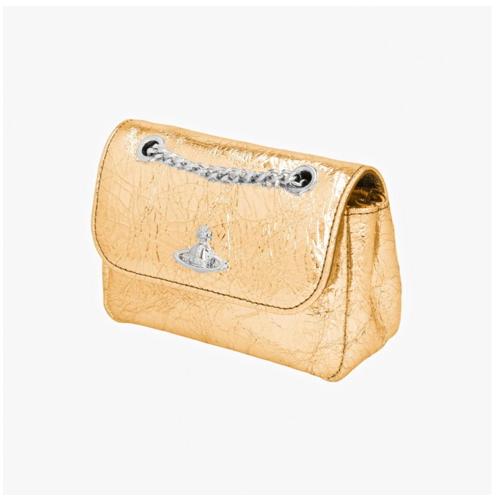 Vivienne Westwood Metallisk Rynkad Liten Handledskedja Axelremsväska 5c01000bw L00a7 R401