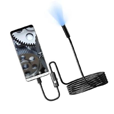 Flexibilní endoskop typu C 7 mm, 2 porty USB, kamera IP67 vodotěsná, nastavitelná LED světla pro chytré telefony, tablety, počítače