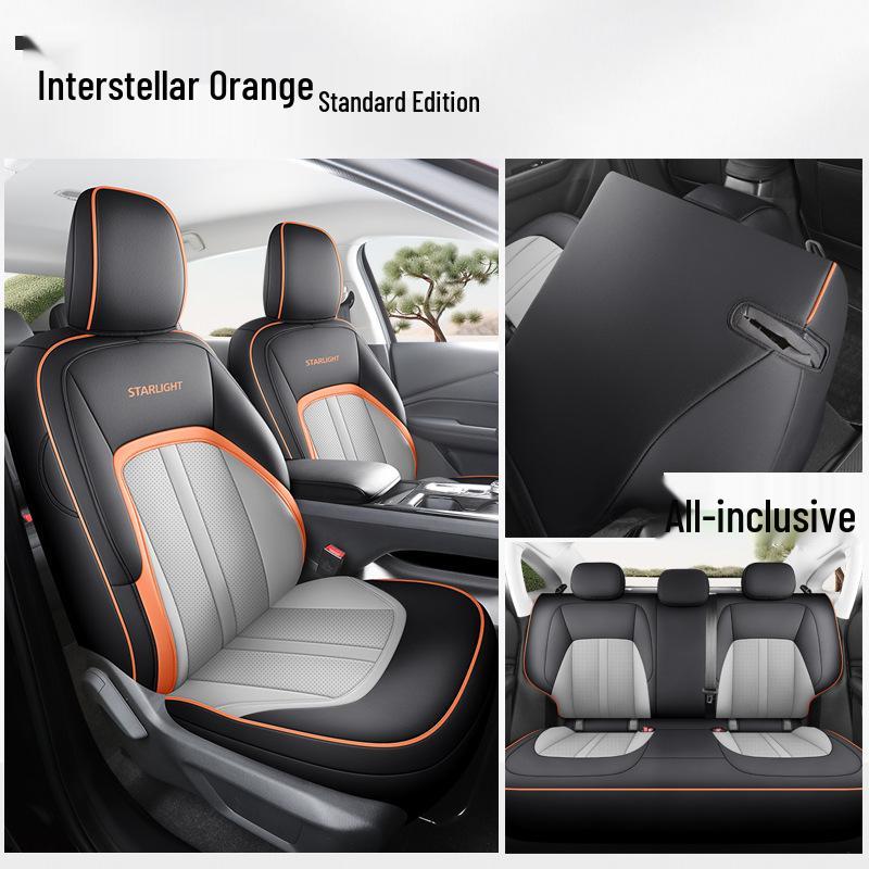 Wuling Xingguang Full Leather Car Seat Cushion - Universal Four-Season Model for Five-Seater