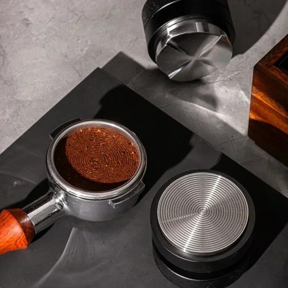 51mm 53mm 58mm Espresso Coffee Tamper Stainless Steel Flat Base Balanced Fixed Force Coffee Tamper Coffee Grinder Accessory