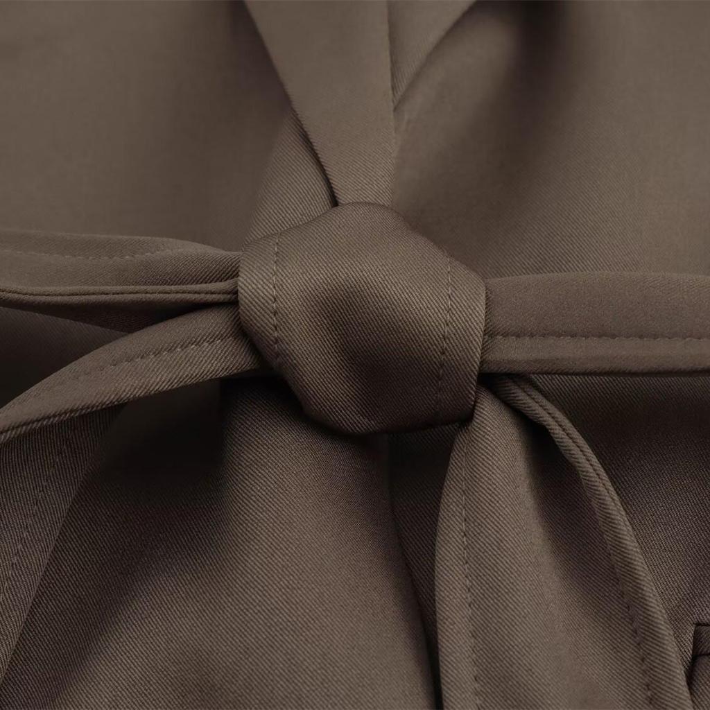 2025 Spring Women's Belted Lapel Long-Sleeve Fashion Suit Jacket