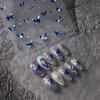 1pcs 5D Luxury Glitter Blue Butterfly Nail Art Stickers Retro Luxury Self Adhesive Transfer Nail Decorations Slider Decals DIY