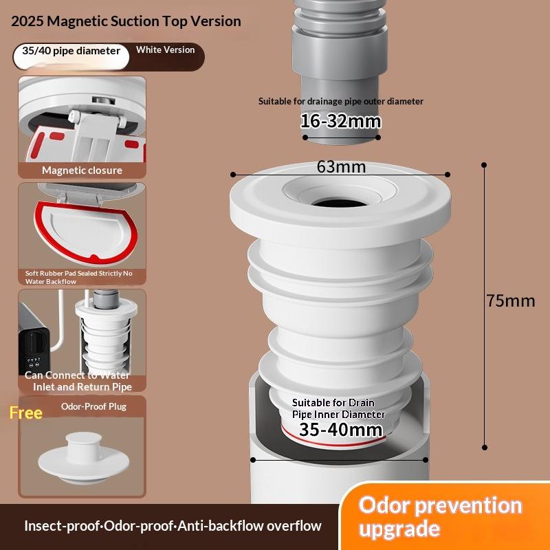 Кільце-ущільнювач каналізаційного отвору для ванної кімнати, проти запаху, герметичне, заглушка для каналізаційної труби кухонної мийки, з'єднувач-заглушка для підлогового зливу пральної машини, 1 шт.