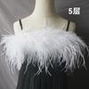2 Meters Ostrich Feathers Boa Craft Accessories Plumas 6Ply Dress For Wedding Diy Feather Supplies Decoration The Table Crafts