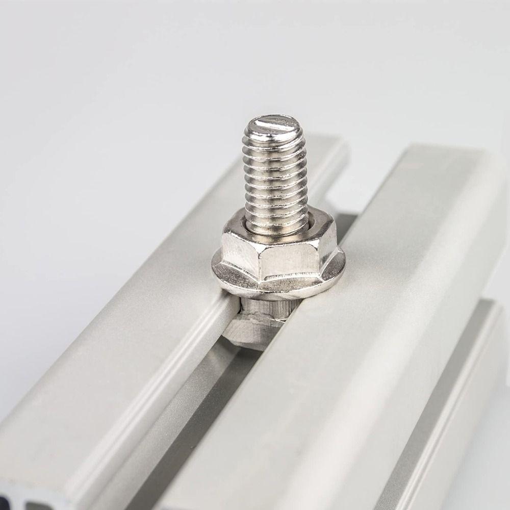 20 Sets Carbon Steel T Slot Drop-in Bolt Silver Hammer Head T-Bolt for 30 Series Aluminum Profile