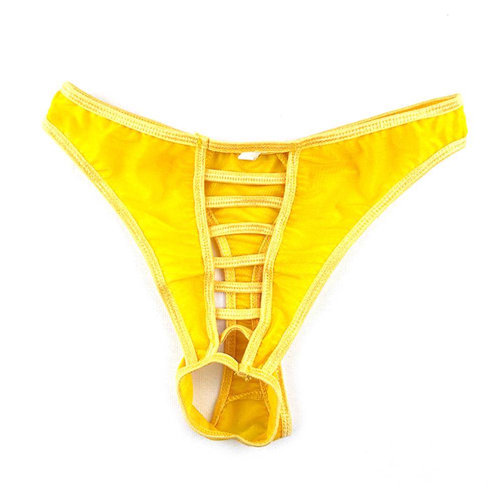 Vysoce kvalitní pánské spodní prádlo Sexy síťované kalhotky s otevřeným rozkrokem Tanga T-Back G-String