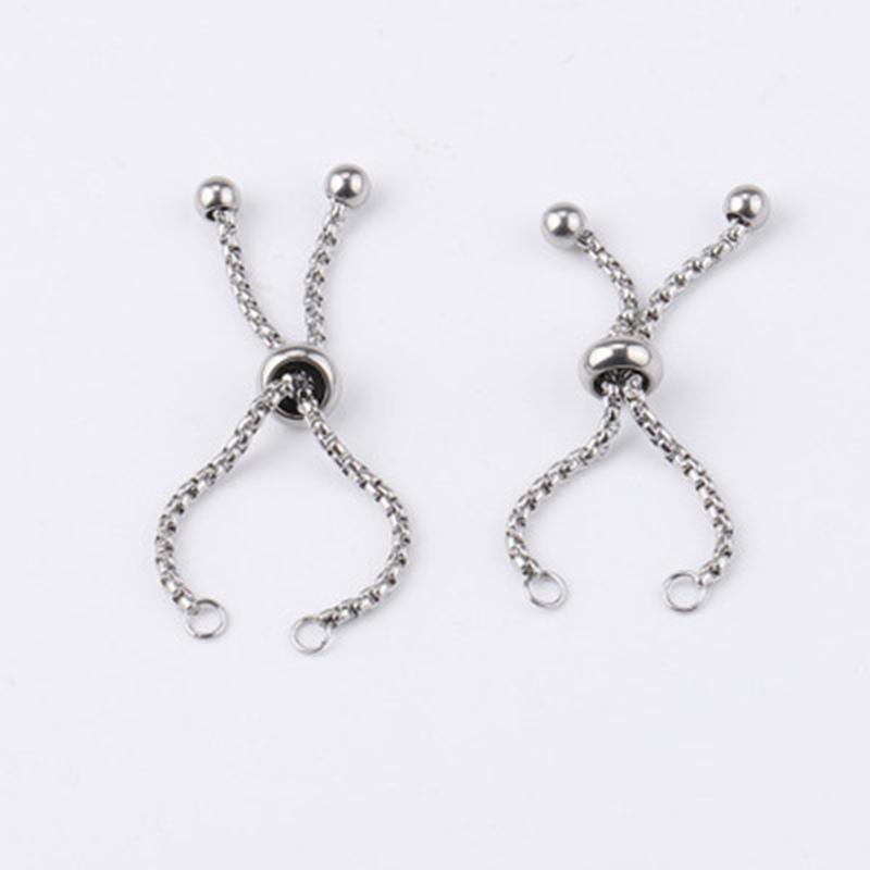 

Stainless Steel Adjustable Rings Chains Connectors Accessories Findings For DIY Making Charms Jewelry 4.5cm-5cm Long,1 Piece 4.5cm long