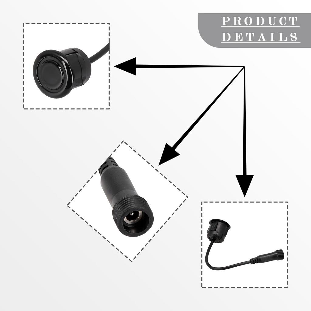 18.5mm Car Parking Sensor Bumper Parking Sensor Replacement Waterproof Reverse Parking Sensor Sound Reversing Probe