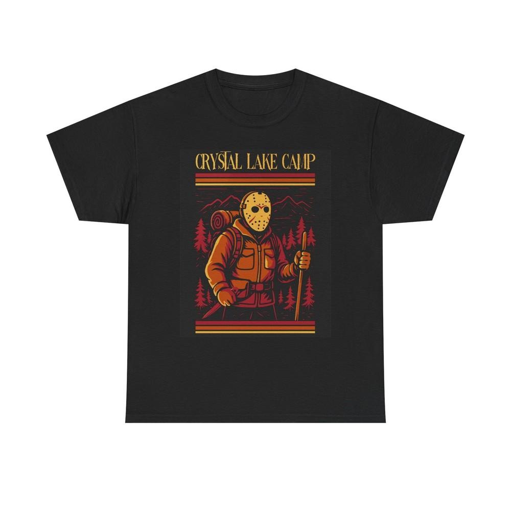 

Crystal Lake Camp Graphic T Shirt Jason Movie Unisex Heavy Cotton Tee S