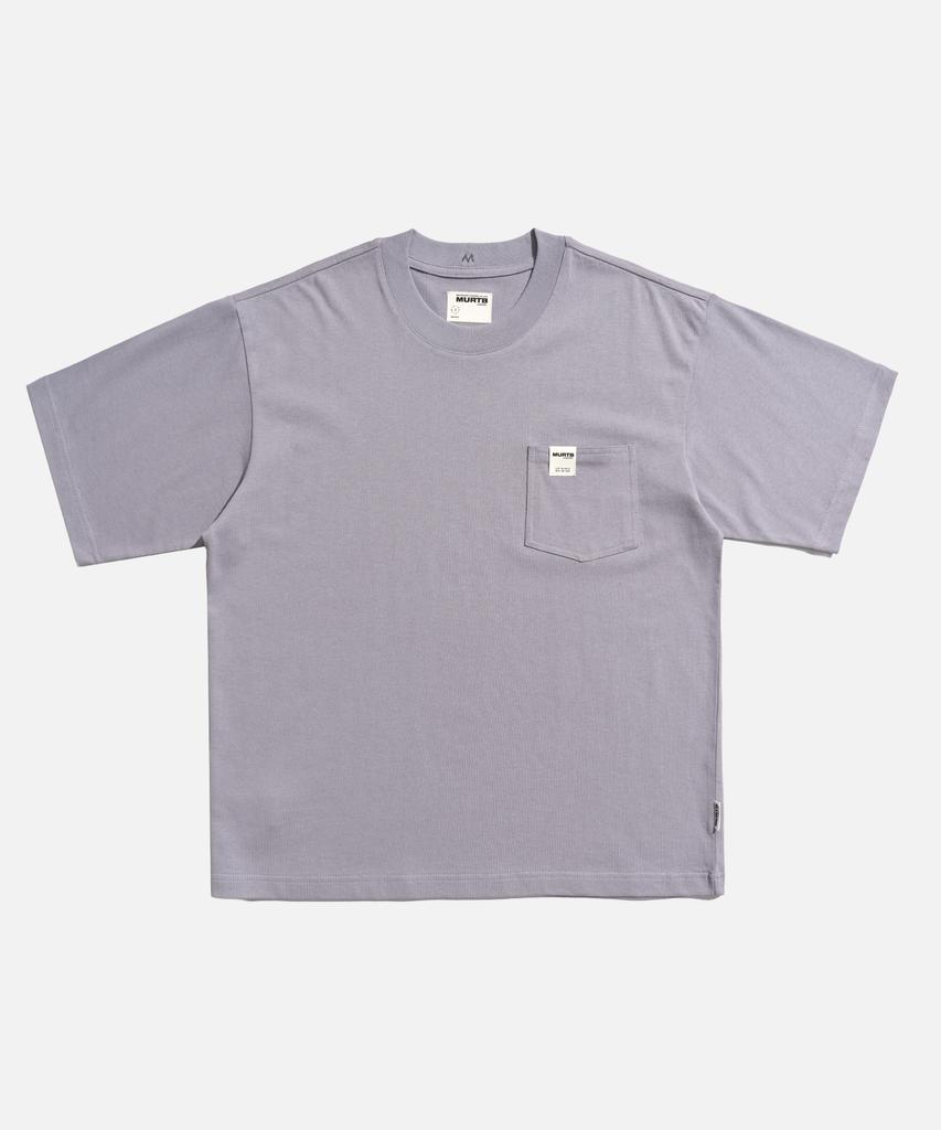 Mideueobdeiteu Vertical Ribbed Pocket Ss Tee Tee Purple