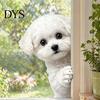 Easy to Apply Glass Stickers Cute Peeking Animal Static Window Clings, Cartoon Cat Dog Wall Stickers, Waterproof Holiday Party Decorations Removable