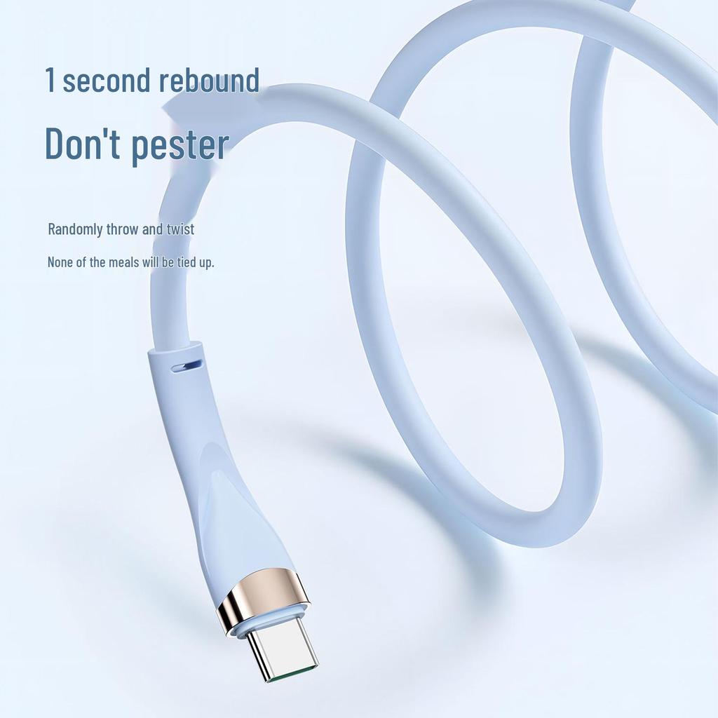 Xinlewei Fast Charging Liquid Silicone Cable for Apple, Huawei, and Type-C Android Devices.