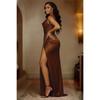 Elegant Sleeveless Slit-Hem Slimming Evening Gown