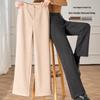 Women's Solid Drapey High-Waist Wide-Leg Casual Pants