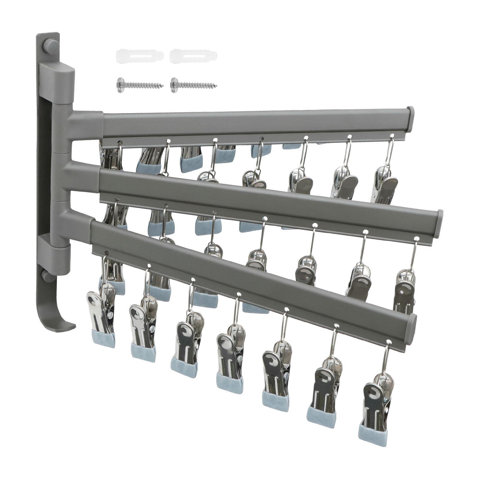 

21/28 зажим складная сушилка для белья алюминиевая настенная вешалка для носков балкон вешалка ветрозащитная прачечная экономия места дома