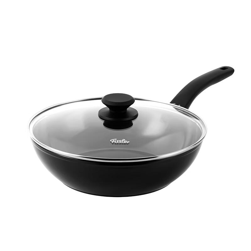 Fissler Cian 28cm Non-Stick Wok with Glass Lid