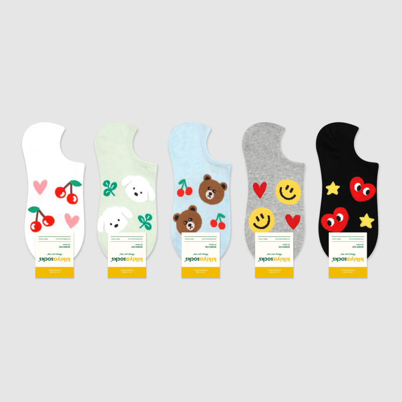 Kikiya Women s Ankle Socks Fashion King Pattern Sneakers Green (W-A-049-3)