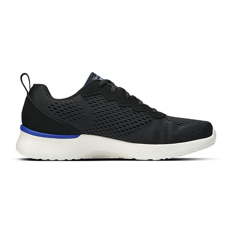 Skechers Skech-Air Dynamight Lightweight Cushioning Retro Breathable Low-Top Walking Shoes Men Sneakers Black Blue 232291-BKBL