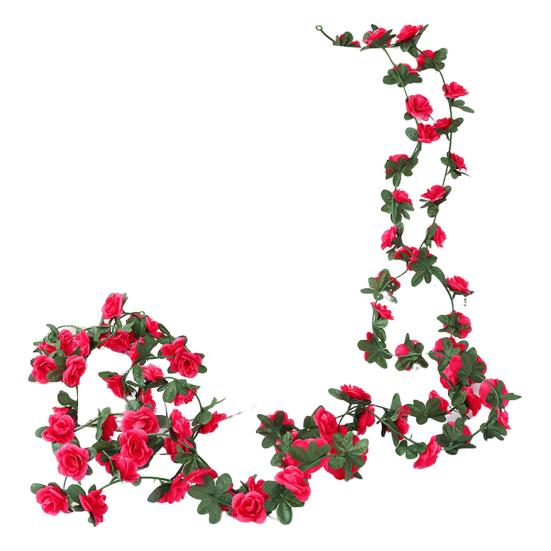 2 Pcs Rose Garlands Artificial Rose Vines Faux Flower Garlands