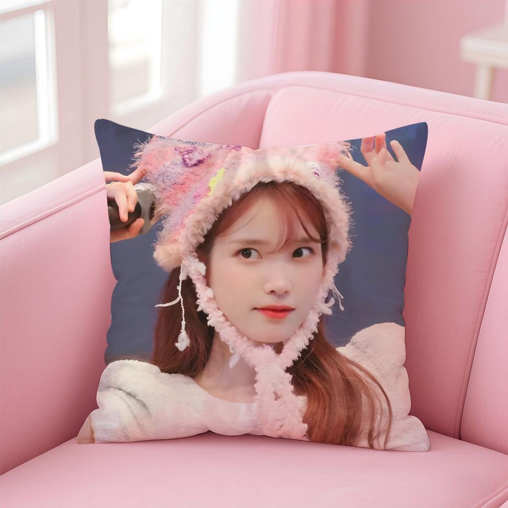 singer versatile IU LLee Jieun Cushion Cover Pillow Case Soft Skin Friendly Fabric Concealed Zipper