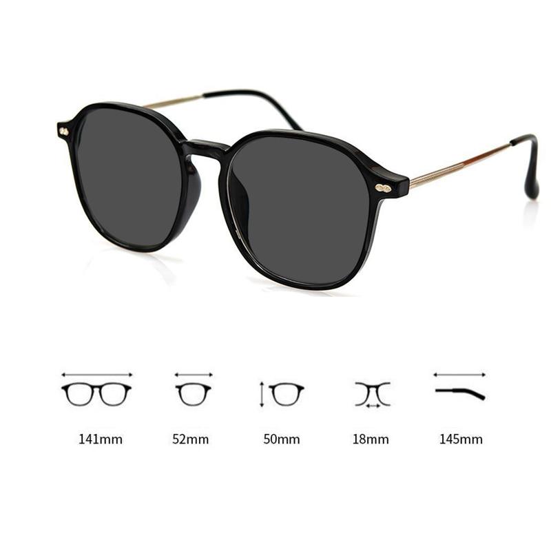 Fashionable Pochromic Myopia Glasses for Men Women Vintage Outdoor Anti-UV Glasses Trendy Square Minus Diopter Eyeglasses