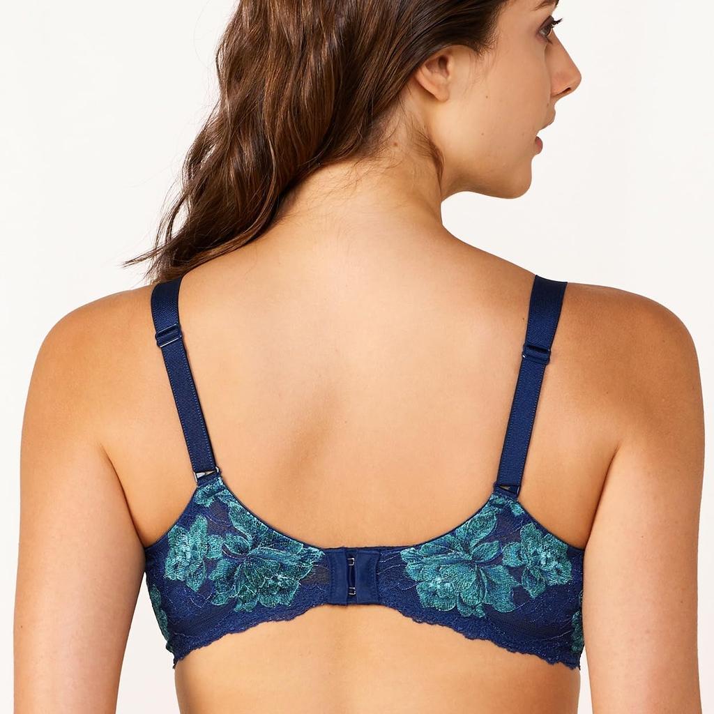 Red Label by 0100 Full Cup Bra 10215391 With wires Bra without pads No pad pockets Prevents bust from spreading out D80 M008 [Triumph] (dark blue)