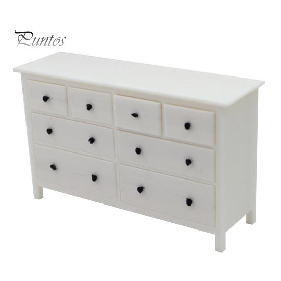 

1:12 1:6 Мини-шкаф для кукольного домика, 8 ящиков, шкаф для хранения вещей в спальне, миниатюрная модель мебели для самостоятельного изготовления аксессуаров для кукольного домика белый