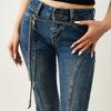 Metallic Chain Waist Chain With Handcrafted Beaded Design For Trendy Fashion Enthusiasts