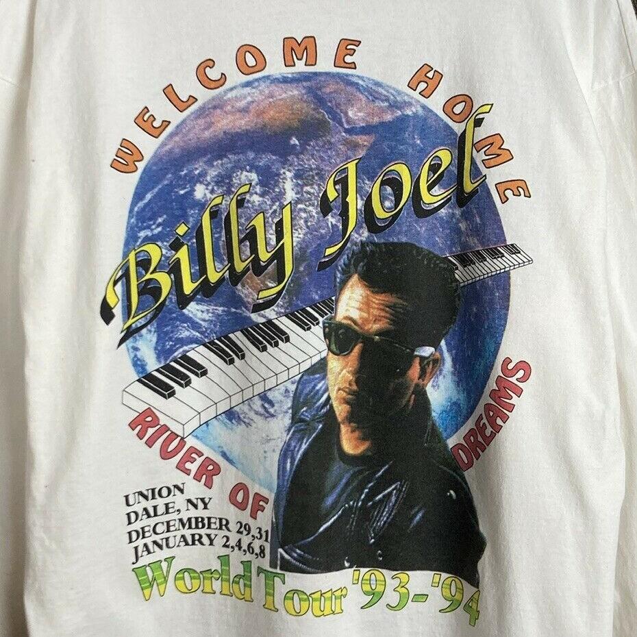 Billy Joel River of Dreams Coliseum Tour White Unisex S-4XL T-Shirt Unisex T-Shirt L
