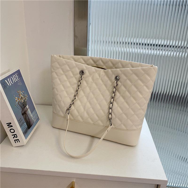 Large capacity diamond bag women's summer new versatile fashion chain shoulder bag simple tote bag