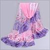 Women's Floral Silk Scarf: Spring & Autumn Sun Protection