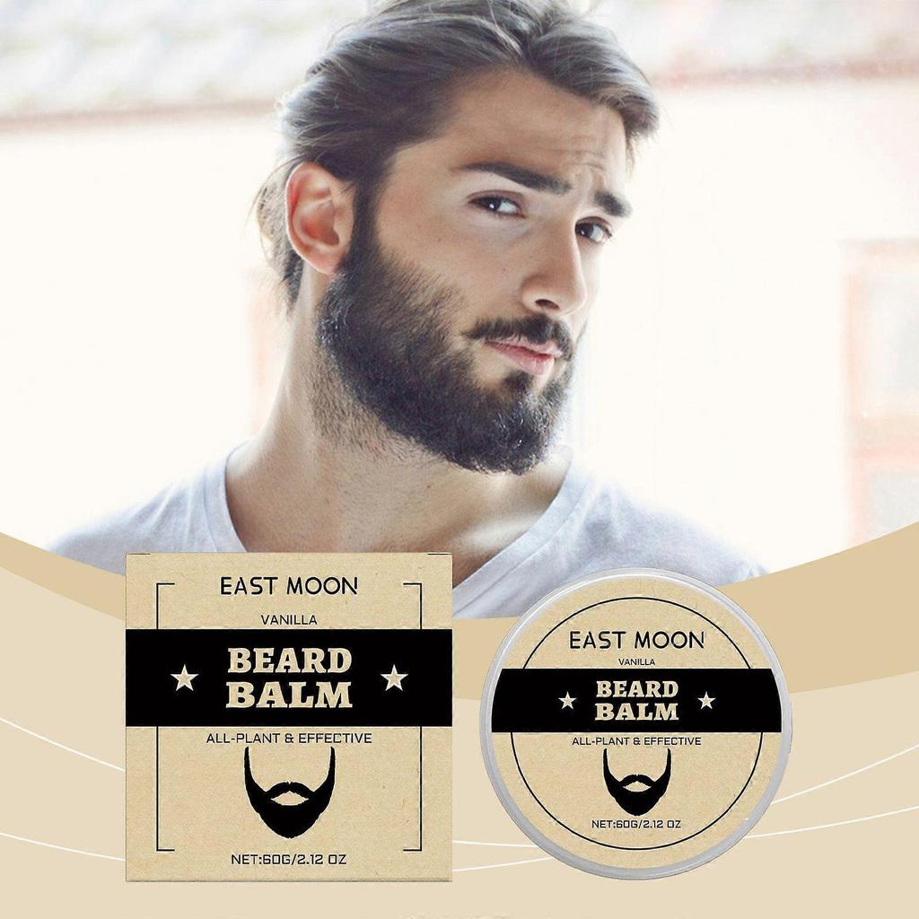 Baume d'Herbes East Moon pour Barbe d'Homme Nourrissant Hydratant Adoucissant Brillant et Hydratant