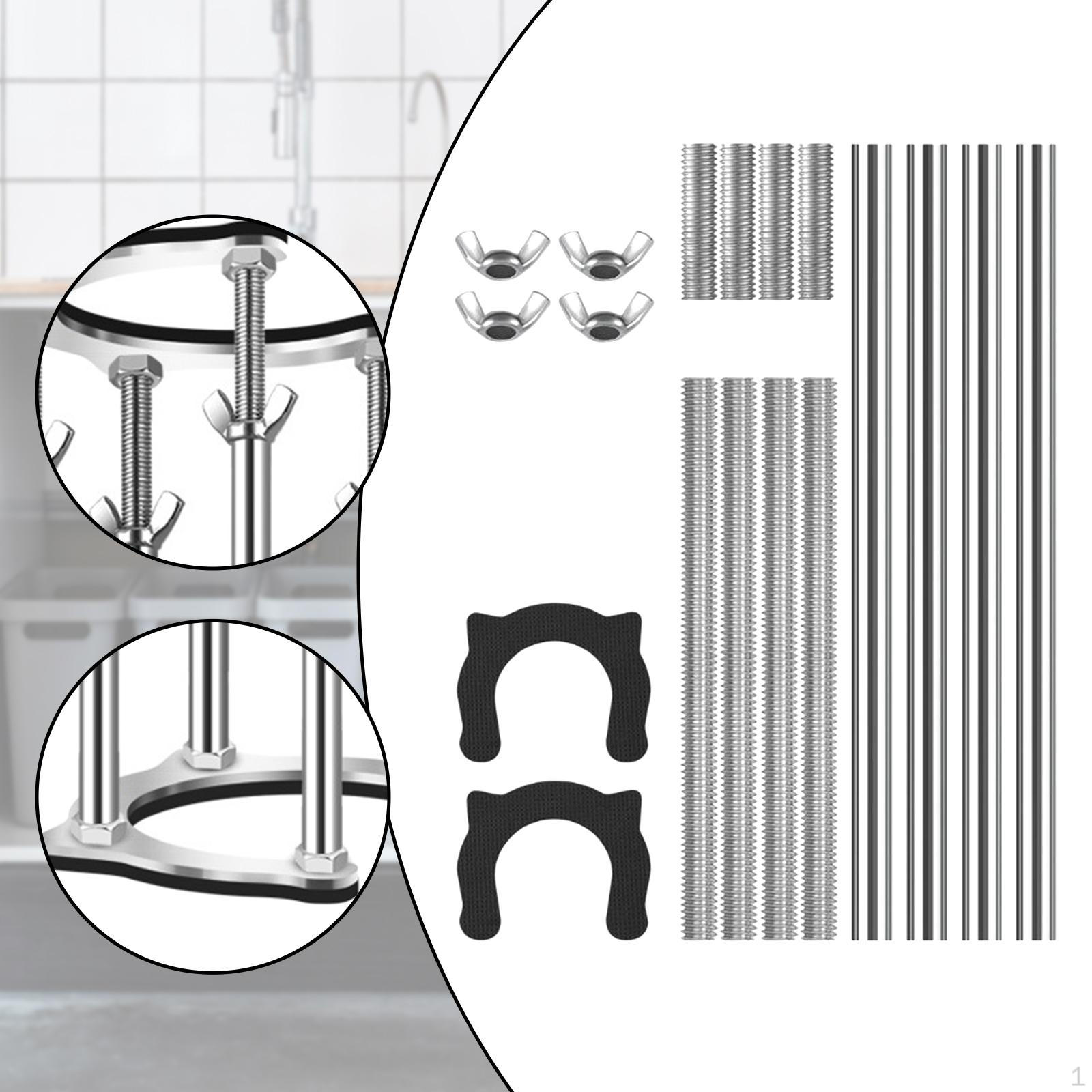 

Adjustable Undermount Sink Bracket System for Home with Steel Support And Easy Mounting 53 cm to 63 cm