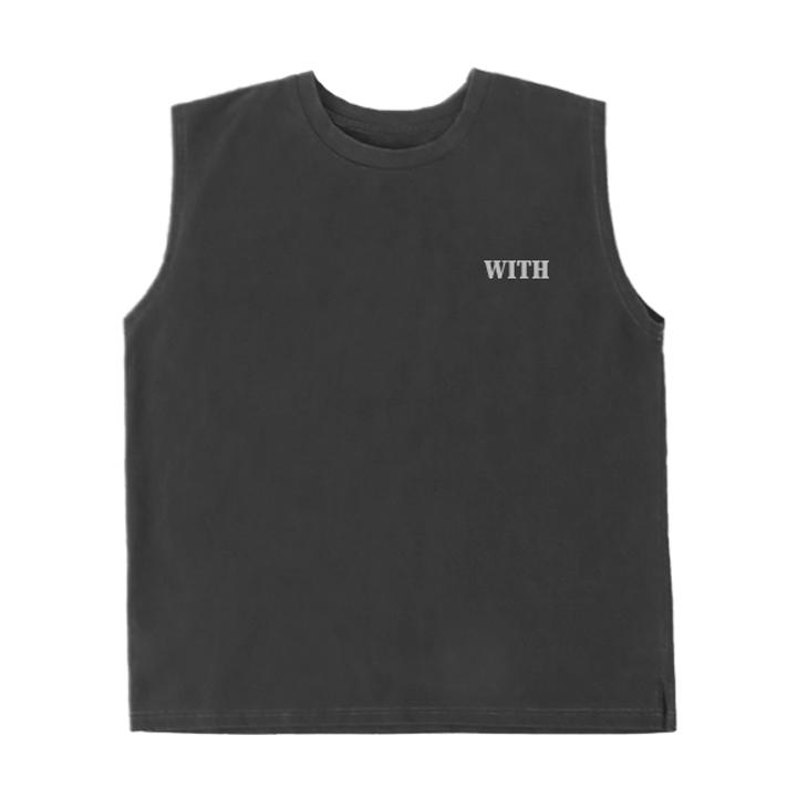 Frankenmono With Pigment Sleeveless Charcoal/M