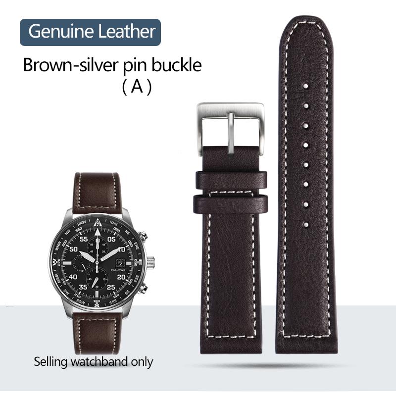 Hochwertiges Armband aus Rindsleder für Citizen CA0690 CA0695-17E CA4500 Armband Herren Stahl Kautschuk Uhrenarmband 20mm 22mm