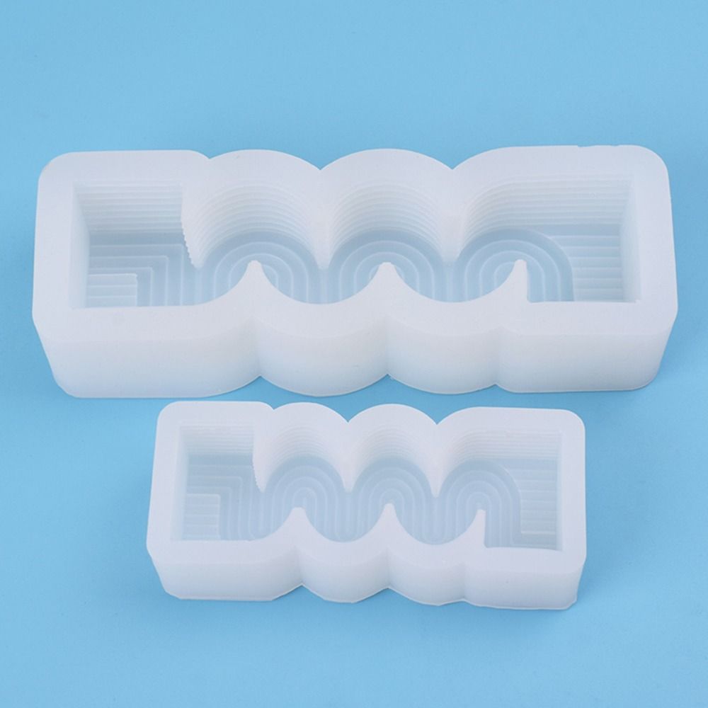Wavy Stripe Shape UV Epoxy Resin Plaster Making Mold Soap Mold Cake Resin Mold Candle Silicone Mold MIT
