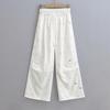 2024 Women's Hot Ins American Butterfly Embroidery Drawstring Parachute Pants
