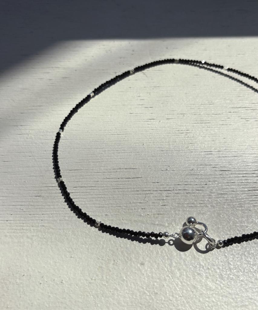 Baradu 925 Black Bead Necklace