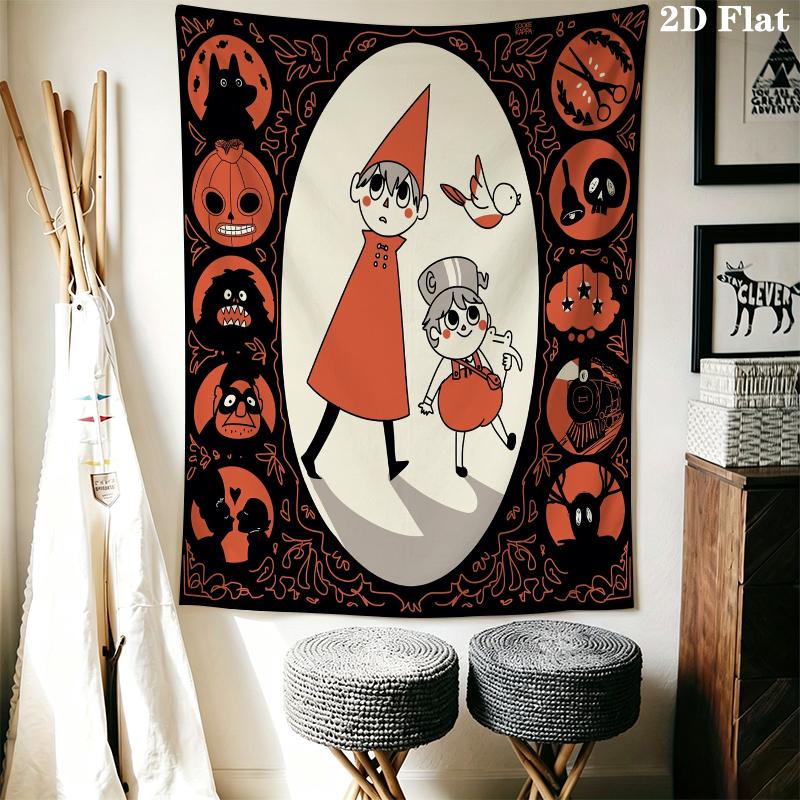 Over the Garden Wall Wall Tapestry Aesthetic Wall Hanging Printed Fabric Blanket Decorative Tapestries for Bedroom Living Room Home Decor
