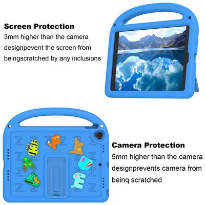 For iPad 10.2 (2021)/(2020)/(2019) Kickstand Case EVA+PC Tablet Cover Cartoon Design