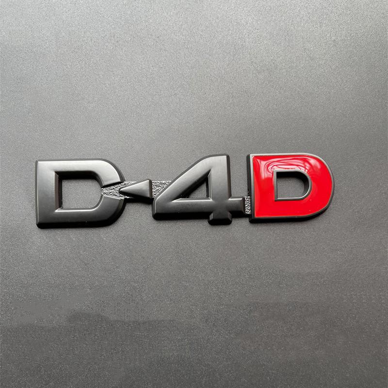 3D Metal Logo D4D Emblem Letters Car Trunk Badge For Toyota Yaris Corolla Avensis Land Cruiser Hilux D4D Sticker Accessories