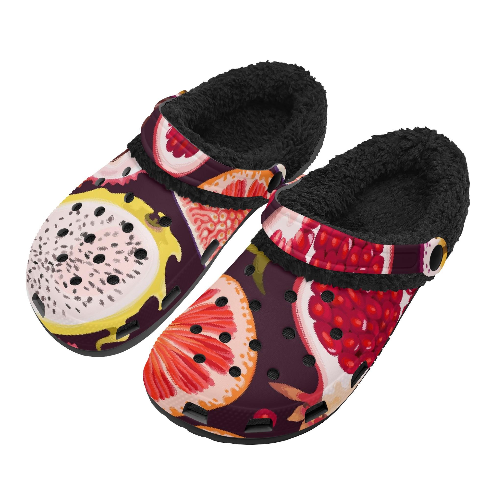

1 Pair Unisex Black Fleece Lined Clogs Winter Slip On Shoes With Durable EVA Cushioning, Anti Slip Design, Indoor Outdoor Wear 48 чорний