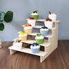 Rustic Wooden Display Riser 1Pcs Decorative Stand for Dessert Figurines Jewelry Organization Wedding Party Decor