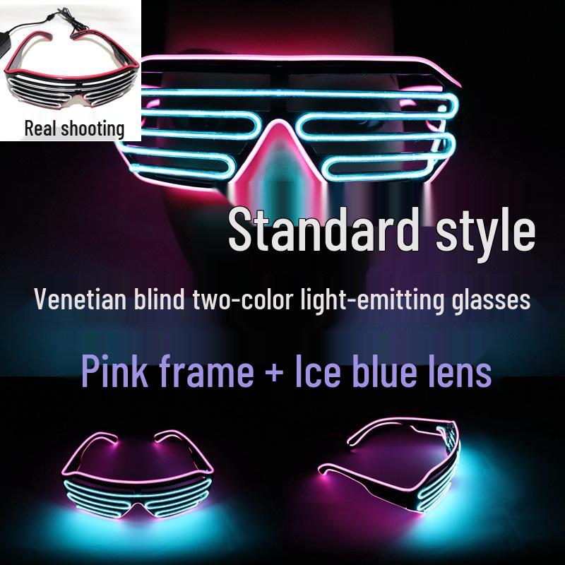 Voice-Controlled LED Trendy Light-Up Shutter Glasses for Festivals