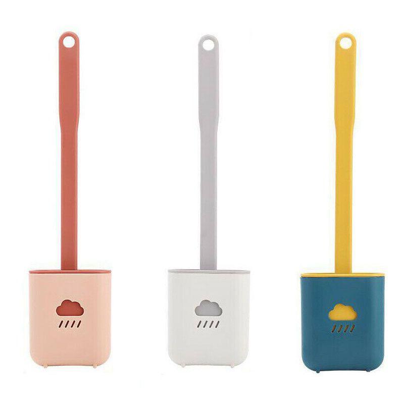 Creative Cleaning Brush Set Featuring Flexible Silicone Design And Washable Holder Base