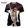 Moda Uomo Cool Kurosaki Ichigo Girocollo Casual Unisex Cosplay Maglietta Cool Anime Giapponese BLEACH Stampa 3D Maglietta Top