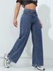 Women's 2025 Spring Straight-Leg Wide Jeans - Loose, Slimming, Floor-Length Wash