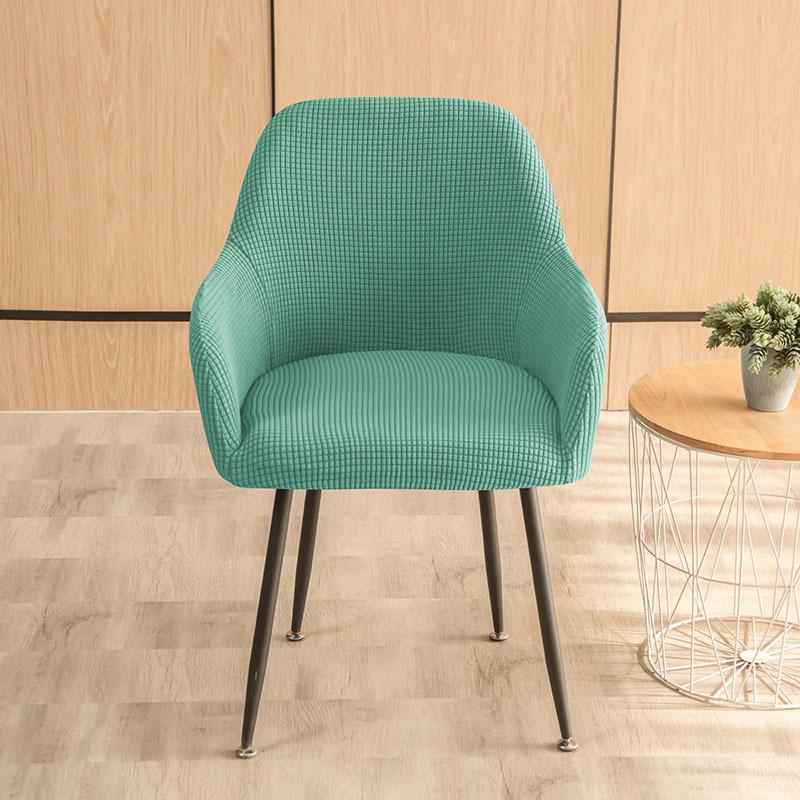 Elastisk stoltrekk i europeisk stil for stoler med høye armlener - Nordisk minimalistisk design for uregelmessig spisebord.