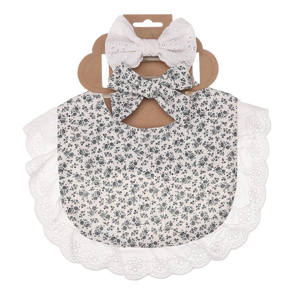 Printed Bib for Baby Newborns Drooling Bib Cotton Burp Cloth With/without Headwear Soft & Comfortable Feeding Towel