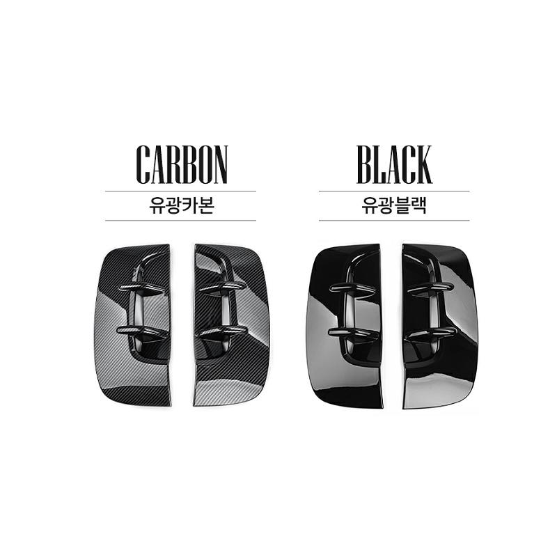 For Kia Stinger 2018- LHD/RHD Carbon Fiber Style Body Side Fender Vent Cover Trim Exterior Decor Car Styling Accessories
